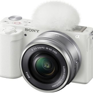 Sony ZV-E10 Mirrorless Camera with 16-50mm Lens (ILCZV-E10L) (White)