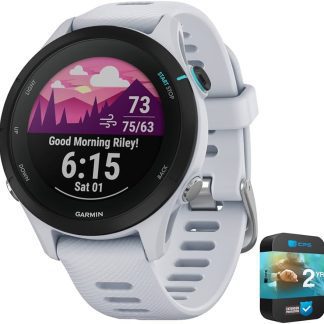 Garmin Forerunner 255 Music GPS Running Watch (Whitestone, 010-02641-31, EU/PAC)