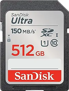 Sandisk Ultra SDXC UHS-I Class 10 (140MB/s) (512GB, SDSDUNC-512G-GN6IN)