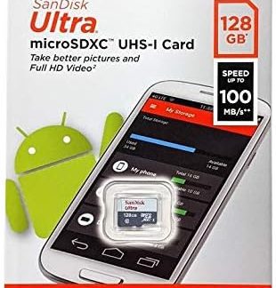 Sandisk microSD Ultra Class 10 (128GB, SDSQUNR-128G)