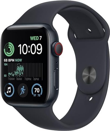 Apple Watch SE 2 (2022) 44mm GPS+Cellular (MRH73, Midnight Aluminium Midnight Sport Band)