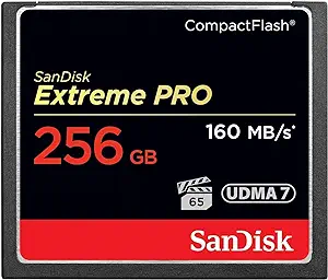 Sandisk Extreme Pro CompactFlash (Read 160mb/s, Write140mb/s, 256GB) (SDCFXPS-256G-X46)