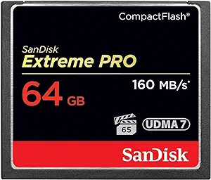 Sandisk Extreme Pro CompactFlash (Read 160mb/s, Write150mb/s, 64GB) (SDCFXPS-064G-X46)