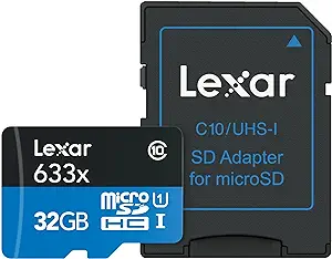 Lexar High Performance 633x MicroSD (Without Adaptor) (32GB, LSDMI32BBCN633N)