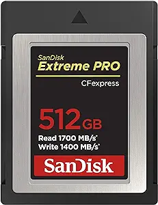 SanDisk Extreme PRO CFexpress Card Type B (512GB, SDCFE-512G-GN4NN)