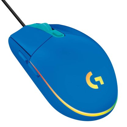 Logitech G203 Lightsync Wired Gaming Mouse (Blue, 910-005792)