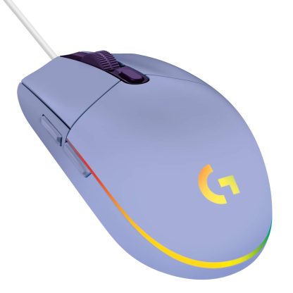 Logitech G203 Lightsync Wired Gaming Mouse (Lilac, 910-005851)
