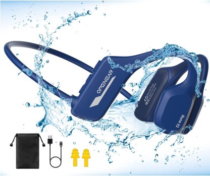 Bonesoundz AWARE Bone Conduction with IPX8 + Led Light (Blue)