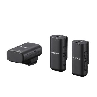 Sony ECM-W3 2-Person Wireless Microphone System with Multi Interface Shoe (2 Transmitters)