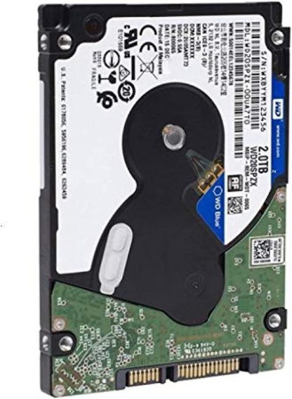 Western Blue Mobile Hard Drive (2TB, WD20SPZX)